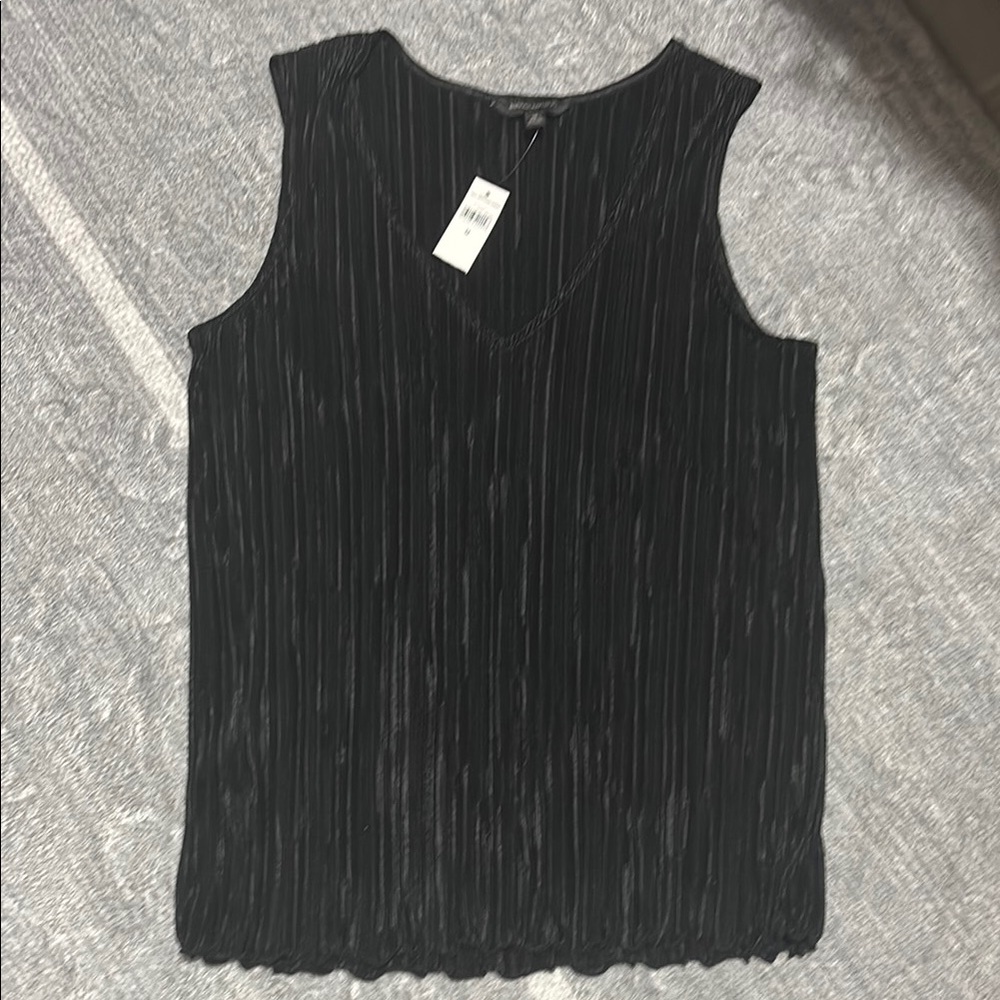 Banana Republic Black Pleated Tank Top